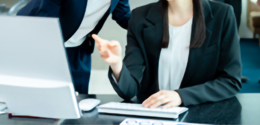 担当者が提案を行っている様子